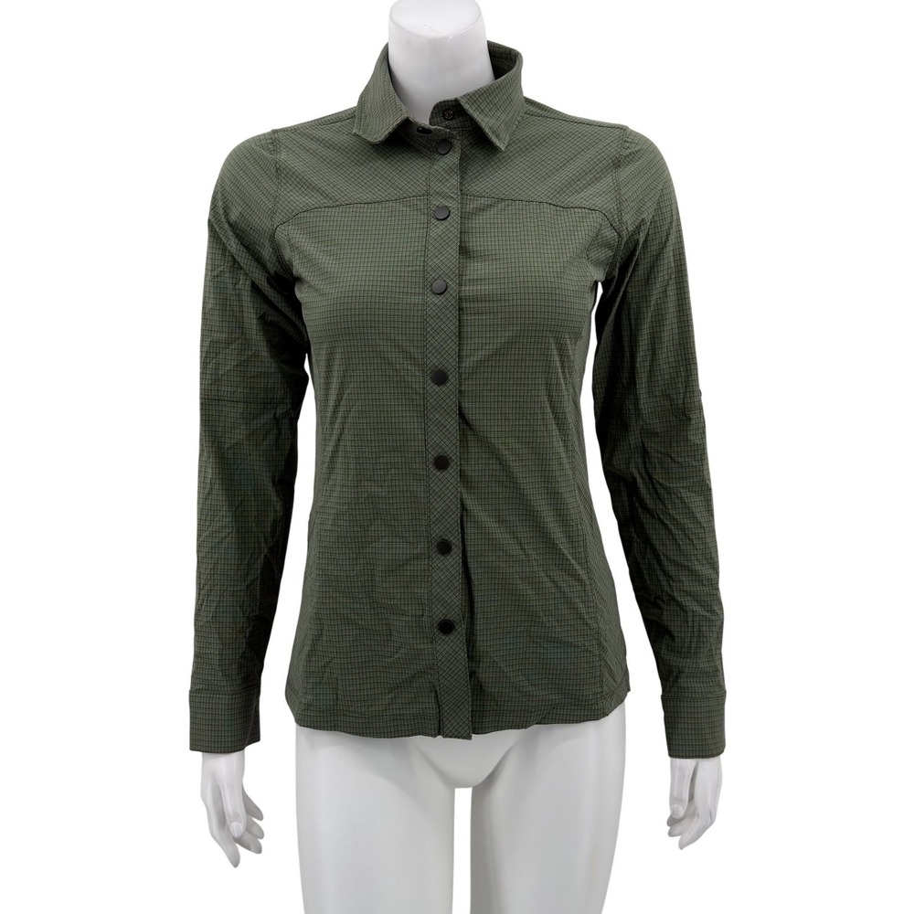 Kerrits Top Womens XS Green Snap Front Equestrian Outdoors Performance Riding